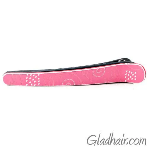 Patterned Pink Acrylic Beak Clip - 1 Piece