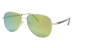 Paul Vosheront Sunglasses Gold Plated Metal Horn Acetate Mirror Italy PV392S C1