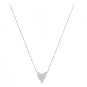 Pave Diamond Heart Necklace