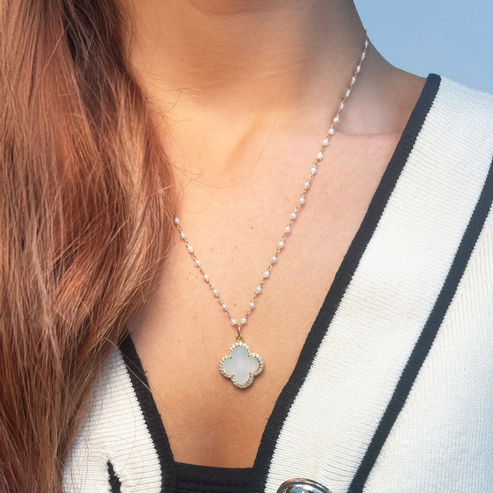 Pearl Bead Chain Necklace