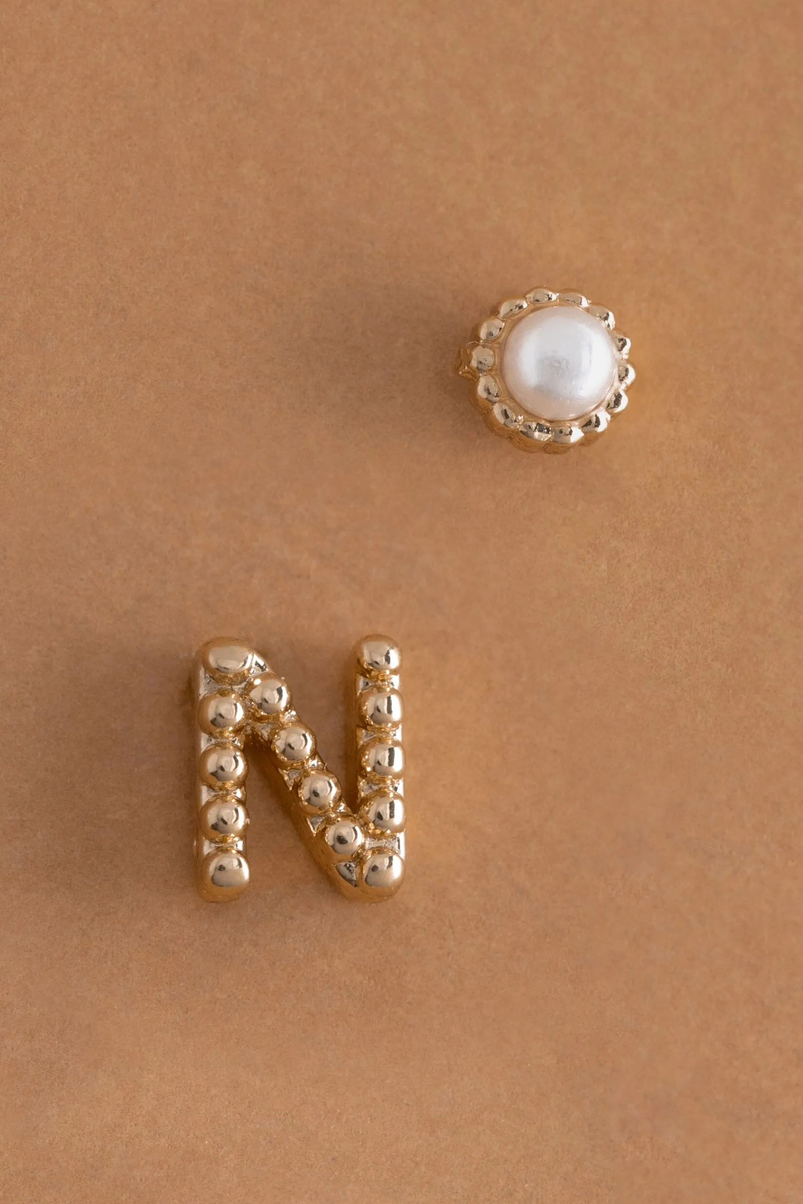 Pearl N Ball Stud Earrings