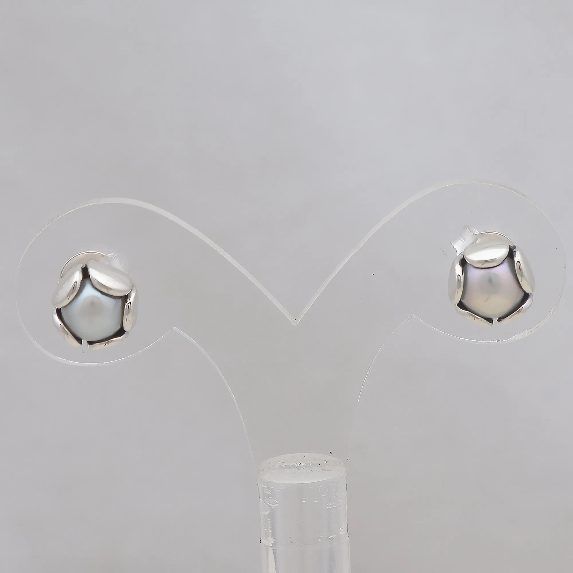 Pearl Silver Studs Earrings