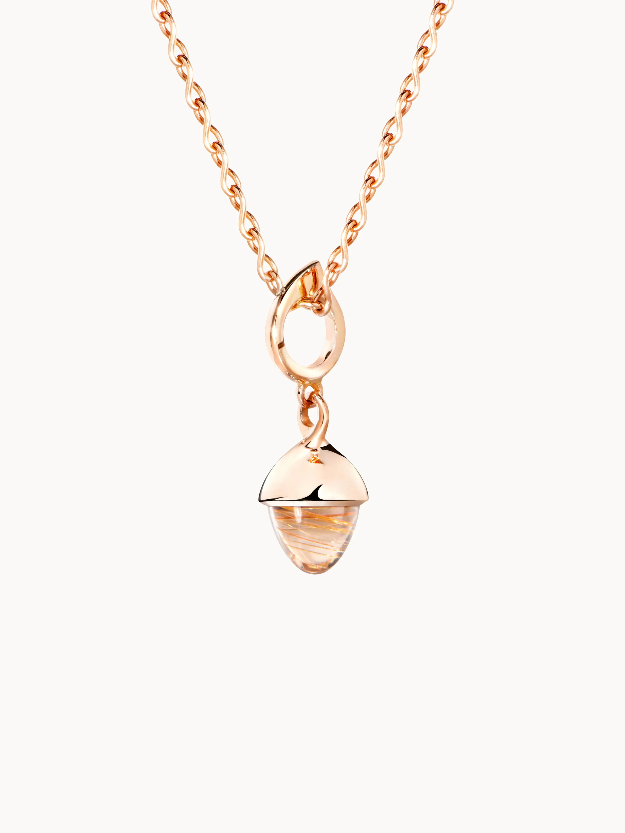 Pendant MIKADO Flamenco rutilated Quartz red Rutilated Quartz