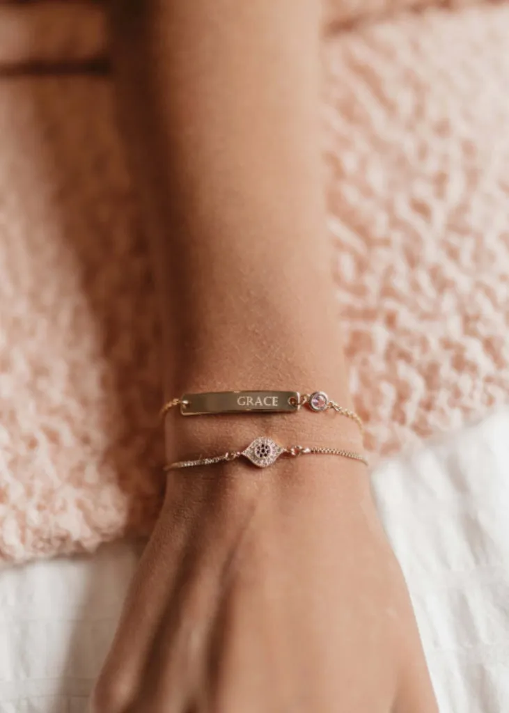 Personalized birthstone bracelet