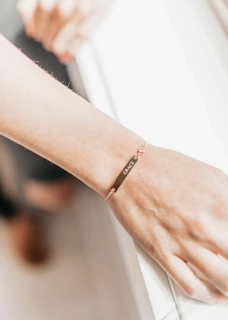 Personalized birthstone bracelet