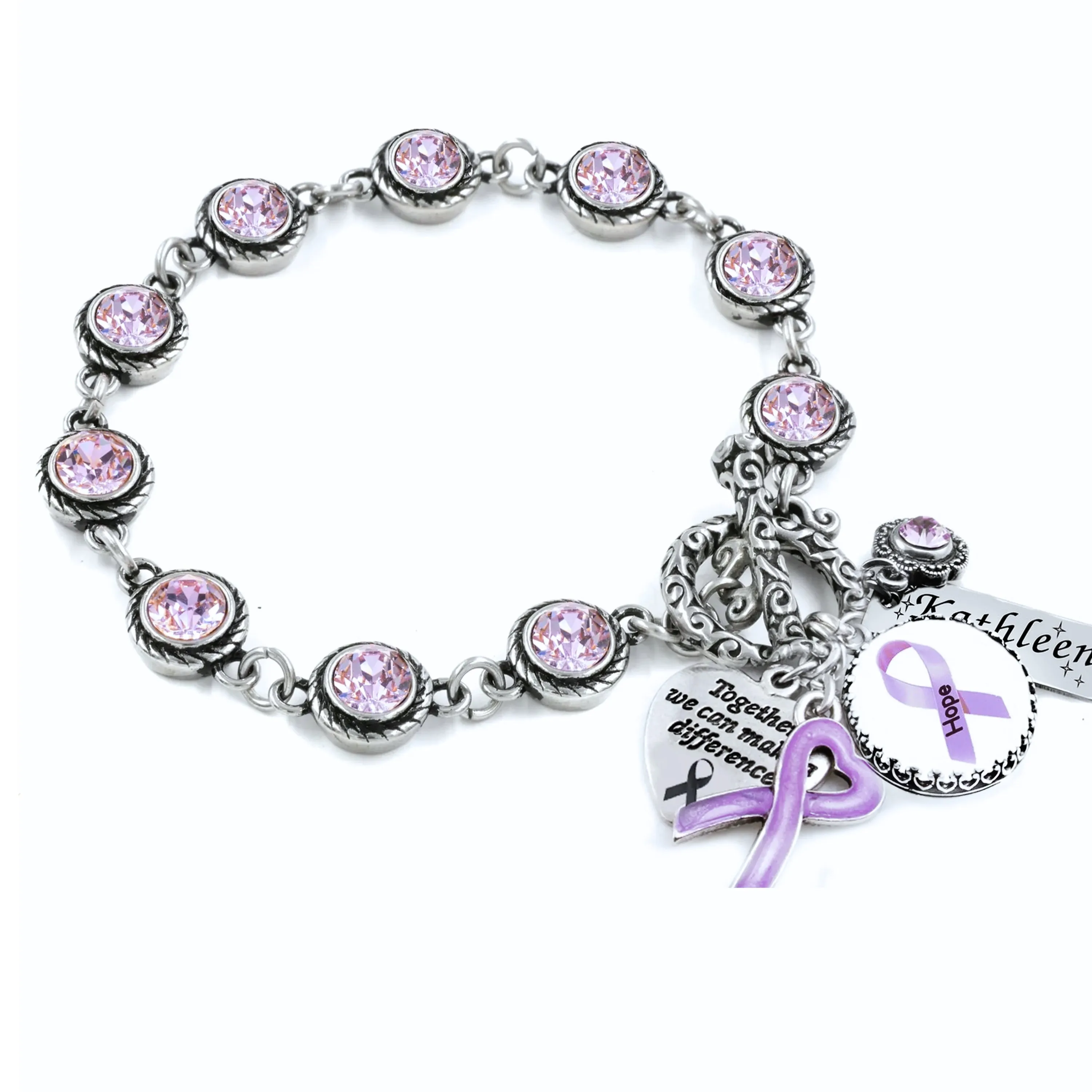 Personalized Cancer Awareness Bracelet