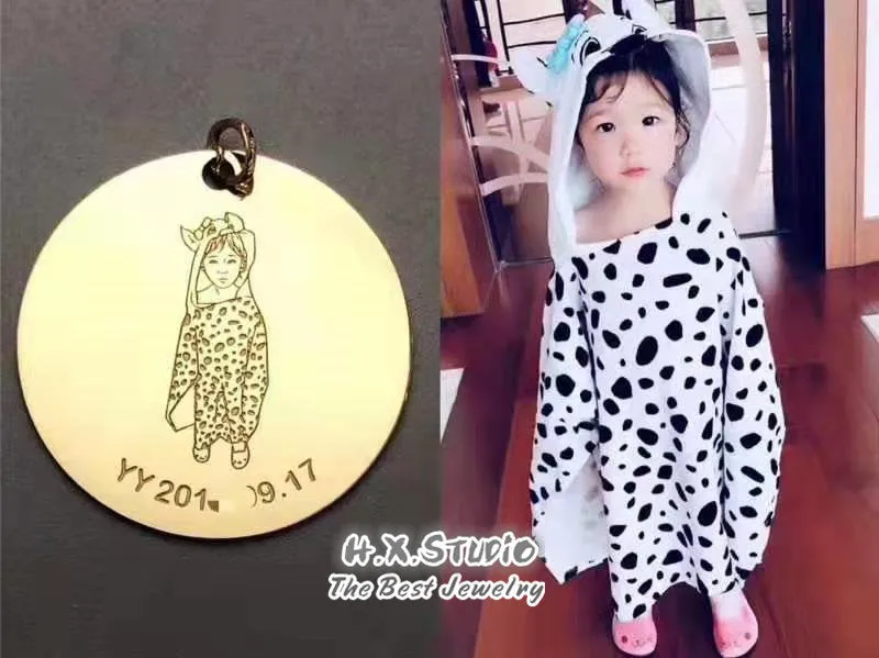 Personalized Pattern Plate Pendant (Pendant Only)
