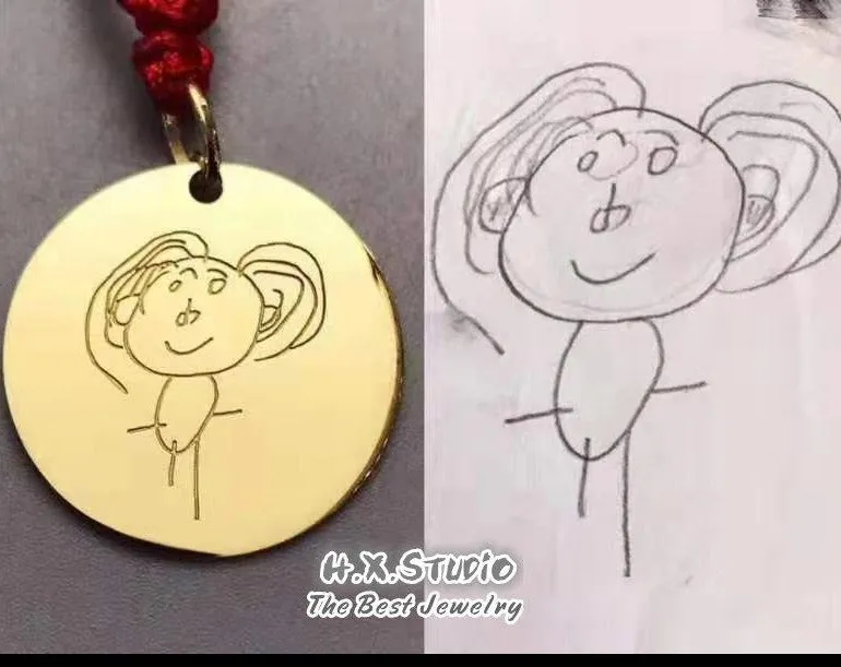 Personalized Pattern Plate Pendant (Pendant Only)