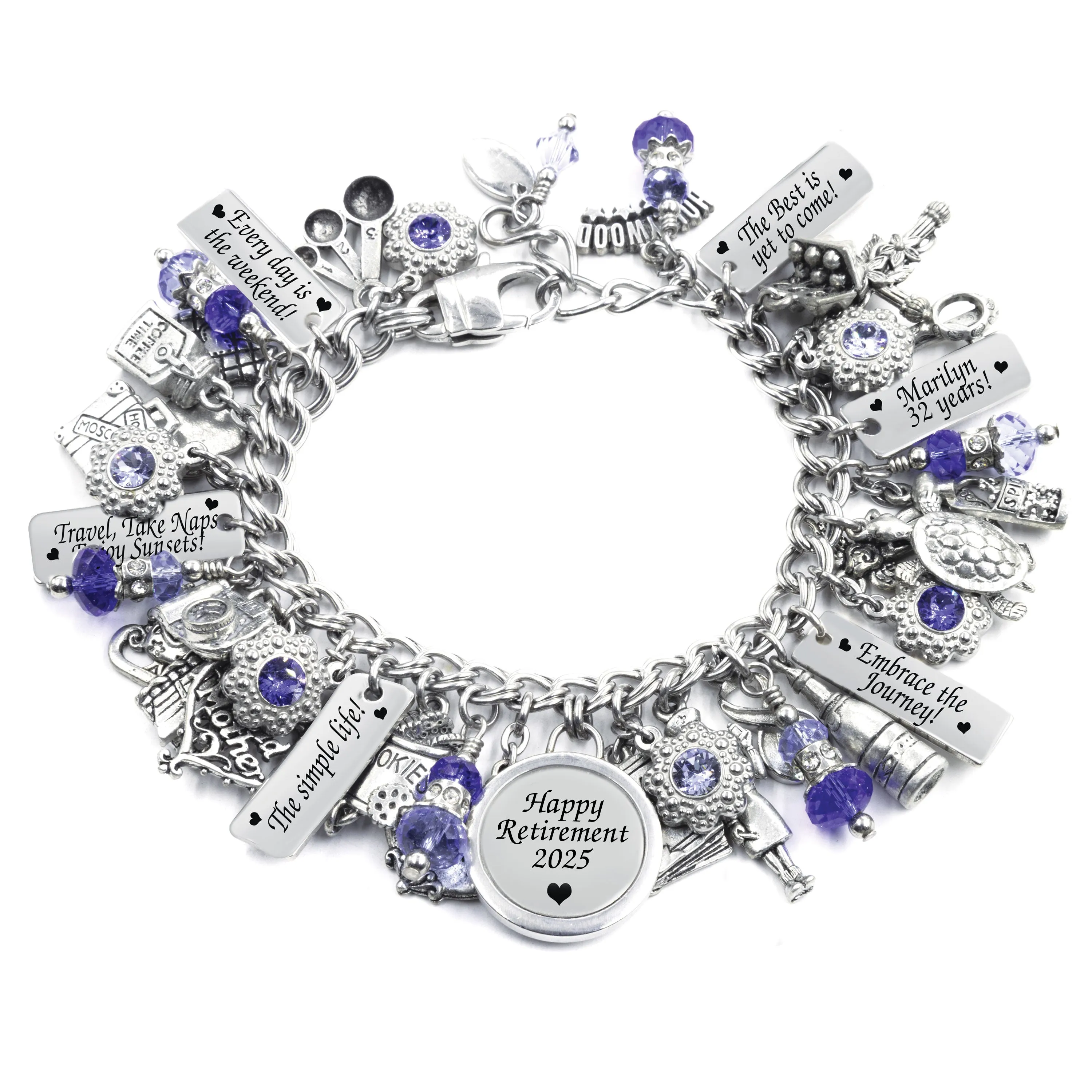 Personalized Retirement Bracelet