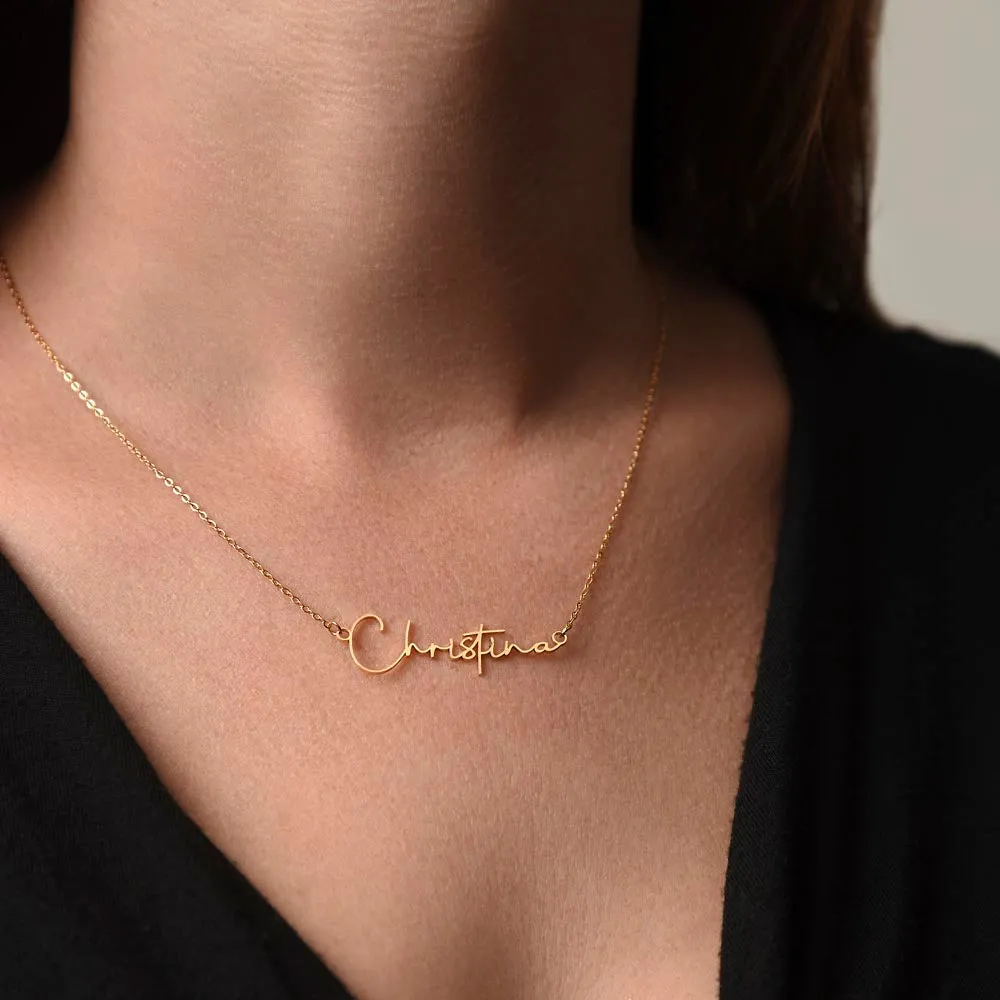 Personalized Signature Style Name Necklace – Custom Jewelry Gift for Women