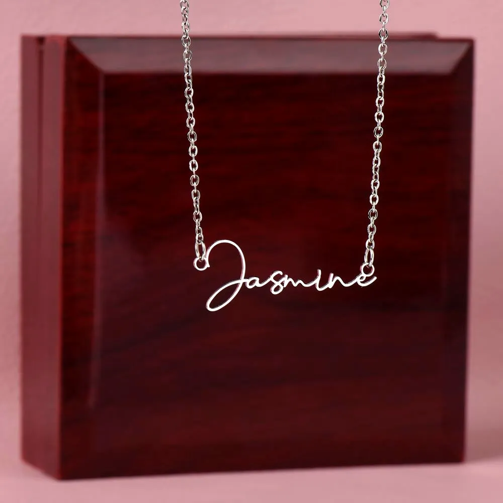 Personalized Signature Style Name Necklace – Custom Jewelry Gift for Women