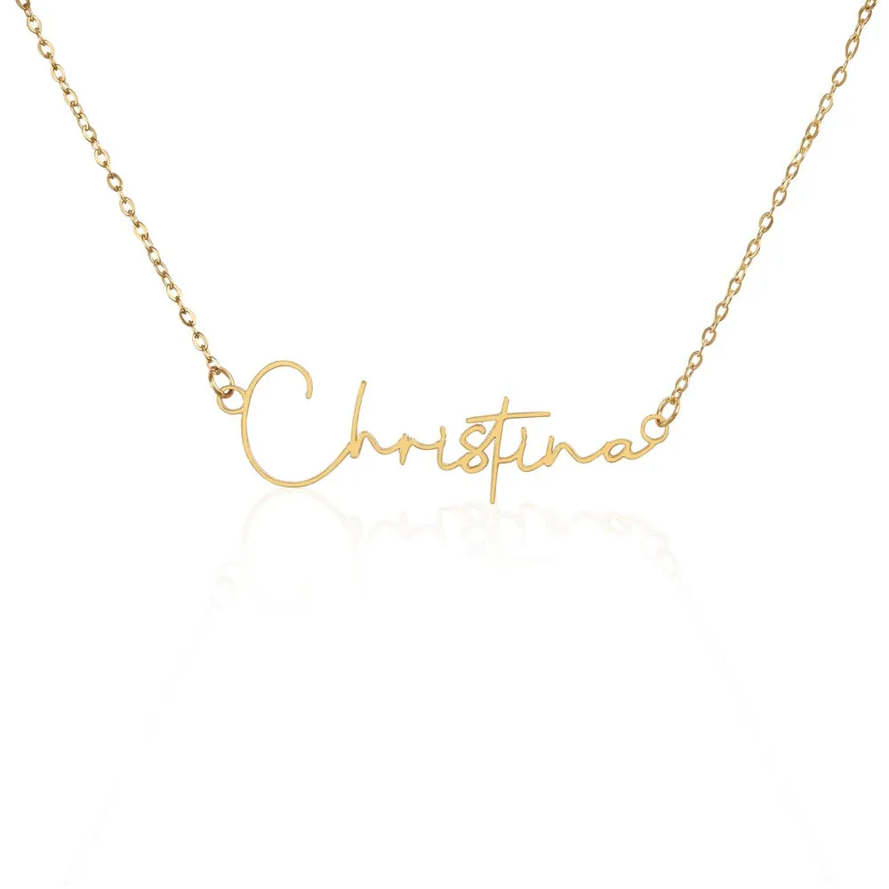 Personalized Signature Style Name Necklace – Custom Jewelry Gift for Women