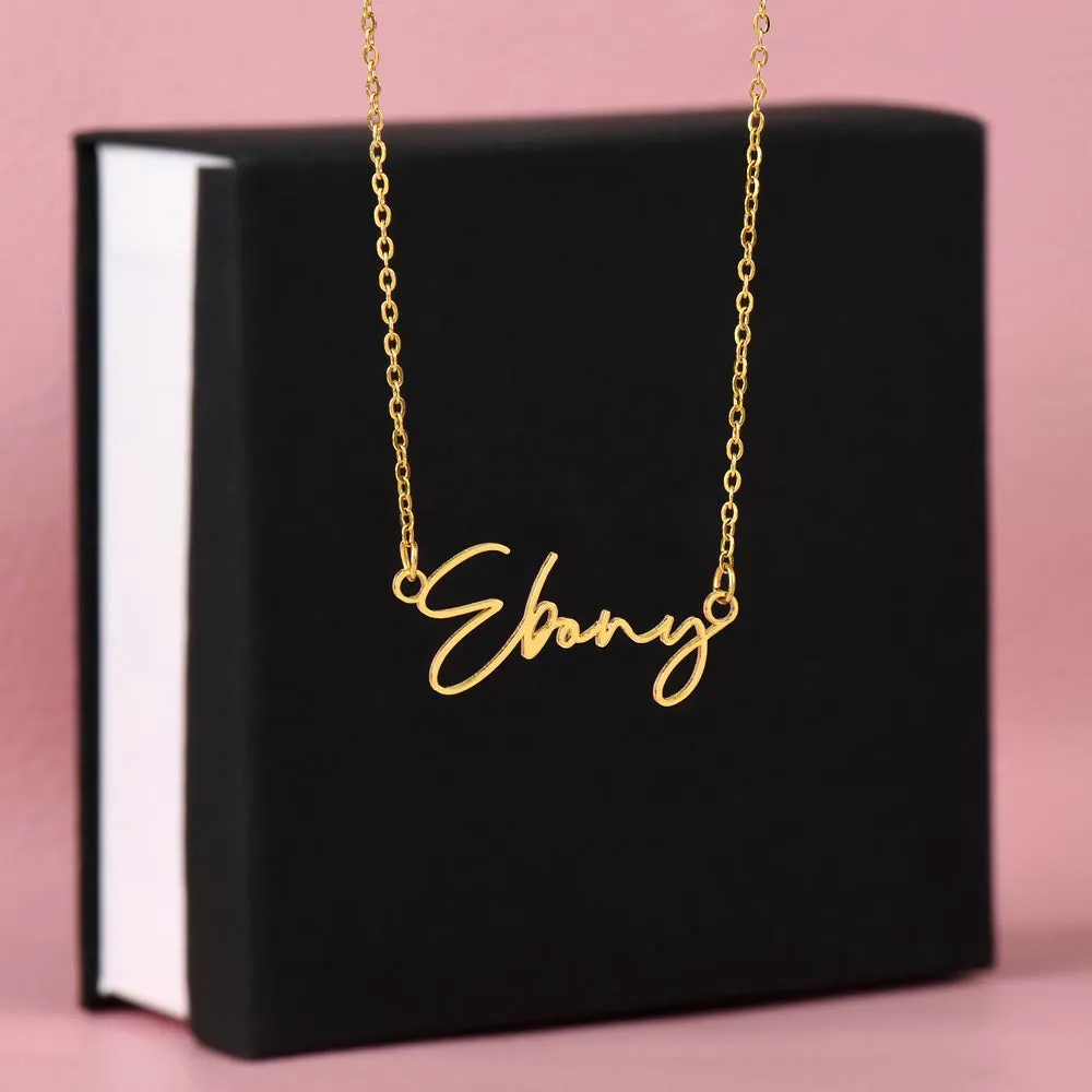 Personalized Signature Style Name Necklace – Custom Jewelry Gift for Women