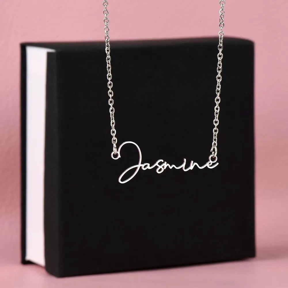 Personalized Signature Style Name Necklace – Custom Jewelry Gift for Women