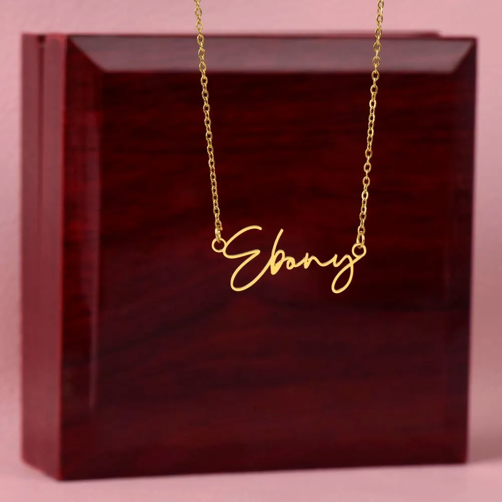 Personalized Signature Style Name Necklace – Custom Jewelry Gift for Women