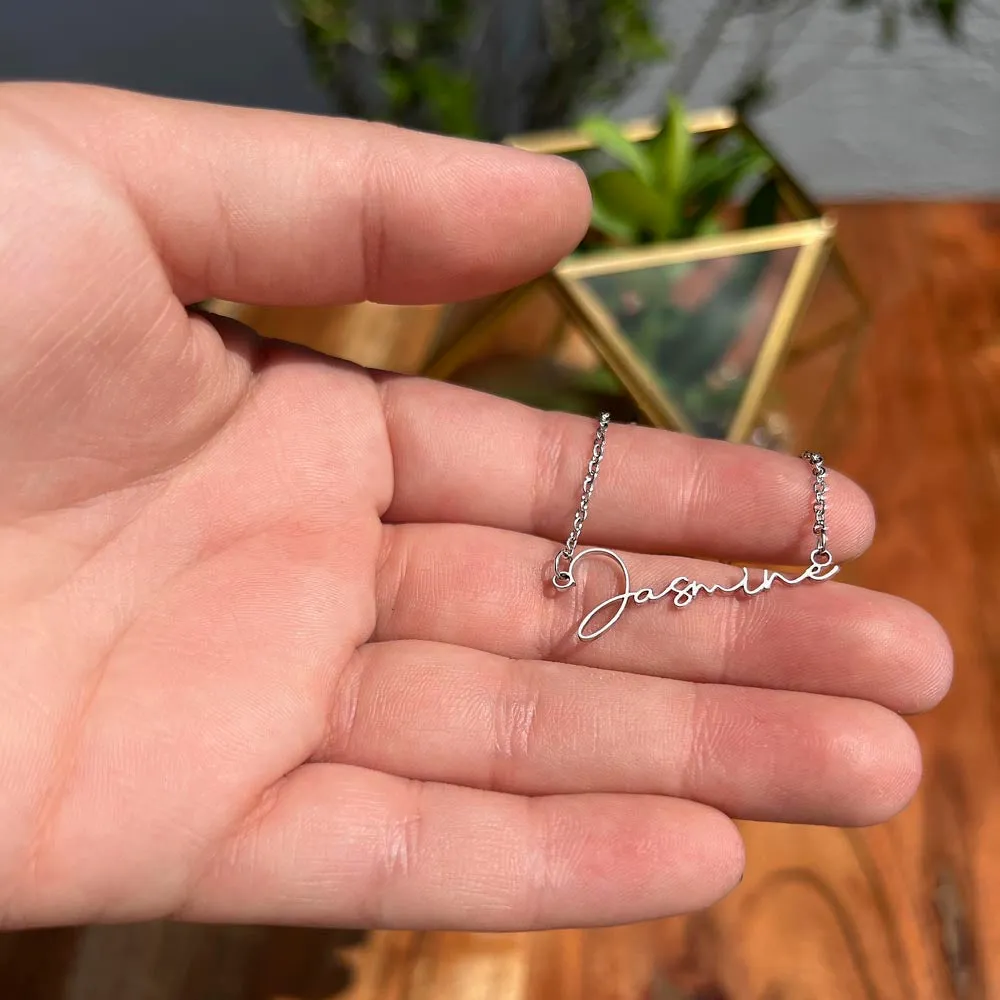 Personalized Signature Style Name Necklace – Custom Jewelry Gift for Women