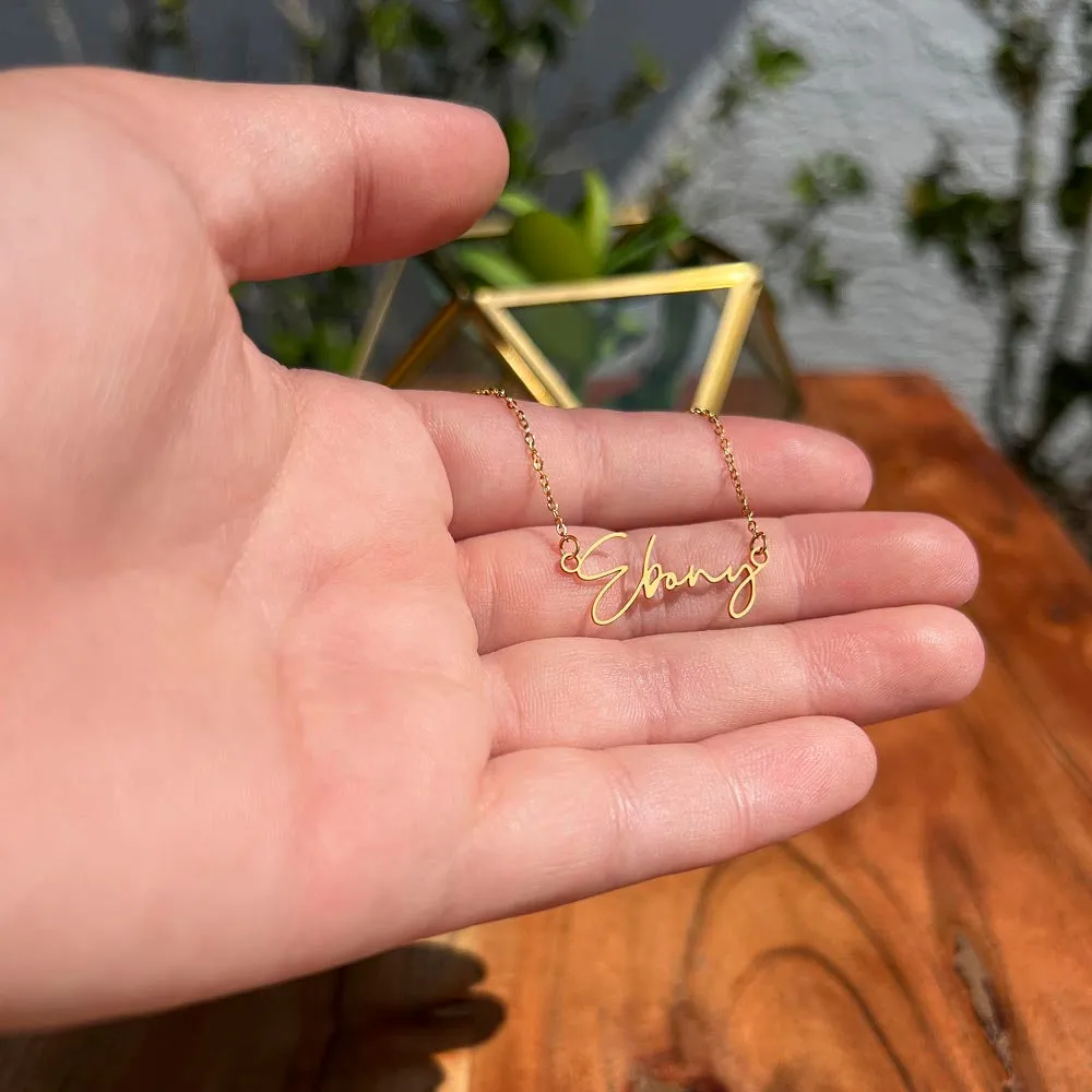 Personalized Signature Style Name Necklace – Custom Jewelry Gift for Women