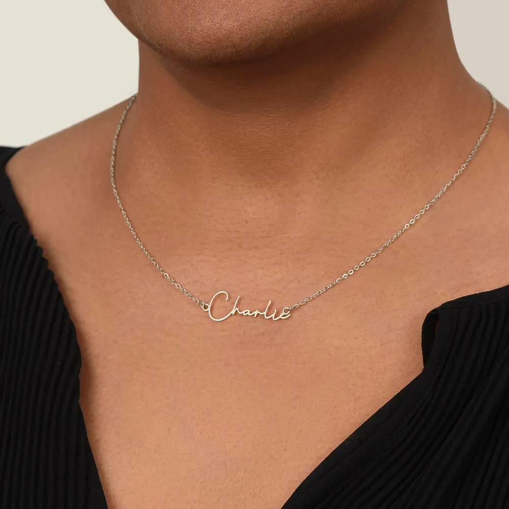 Personalized Signature Style Name Necklace – Custom Jewelry Gift for Women