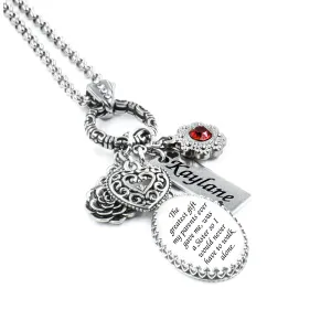 Personalized Sister Birthday Charm Necklace