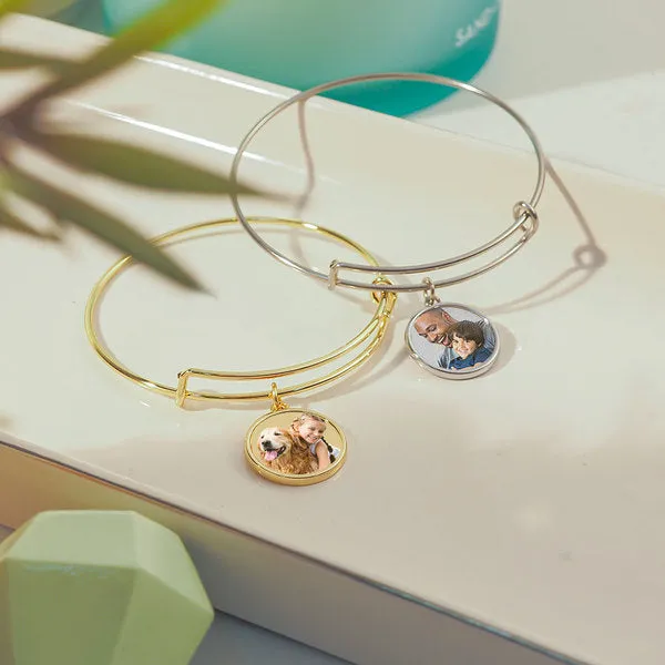 Photo Charm Expandable Bracelet Jewelry