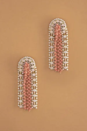 Pink Mix Beaded Artisan Earrings