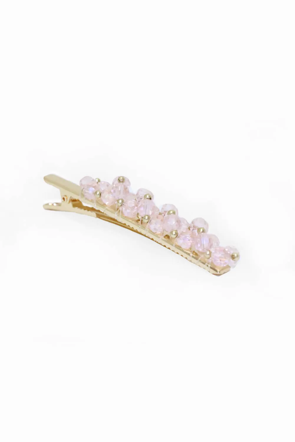 Pink Mix Beaded Hair Clip