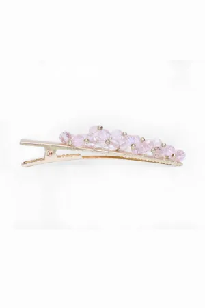 Pink Mix Beaded Hair Clip
