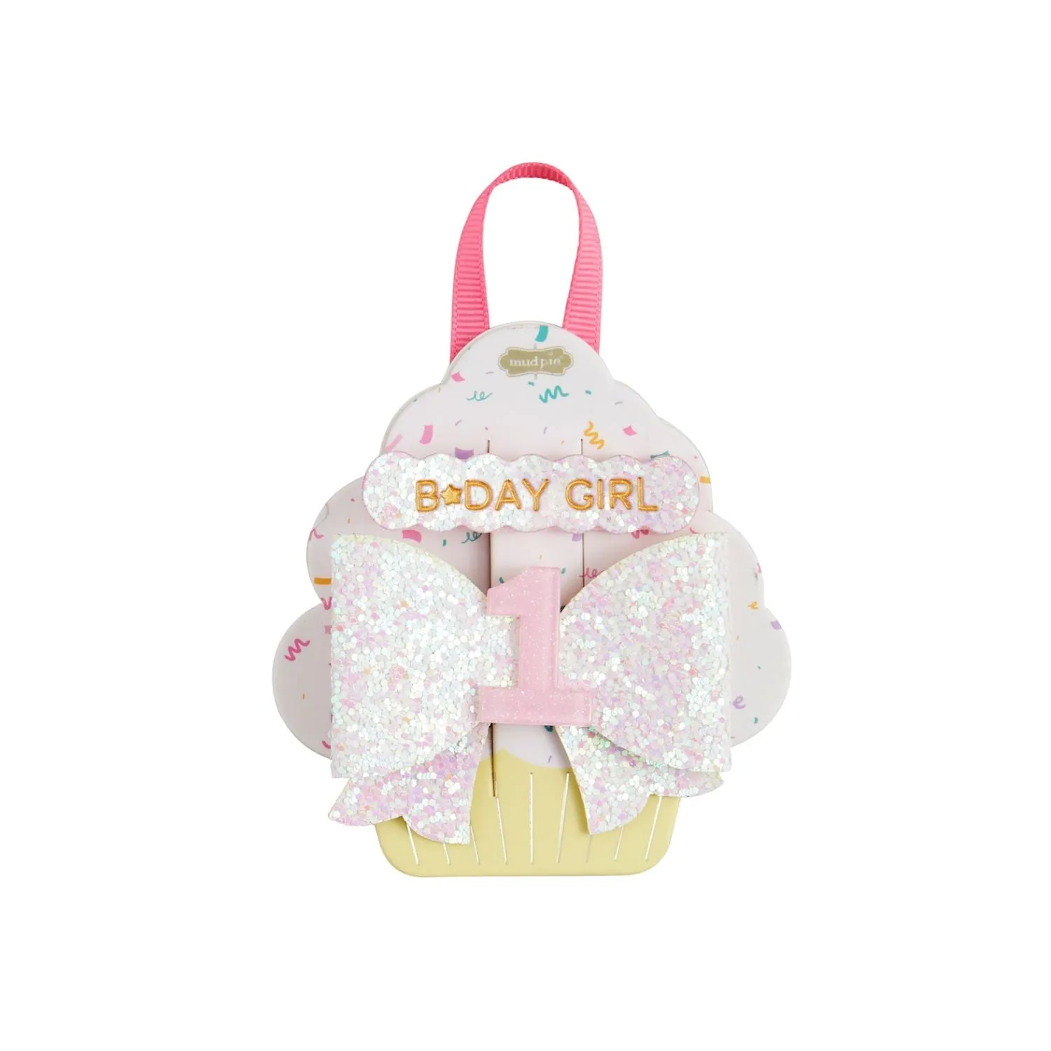 Pink ONE Birthday Hair Clips