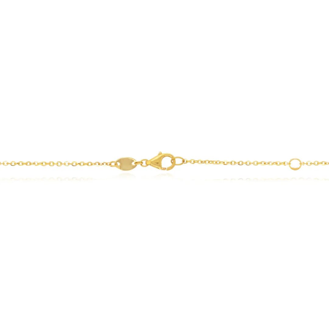 Pink Pearl Heart Station Necklace
