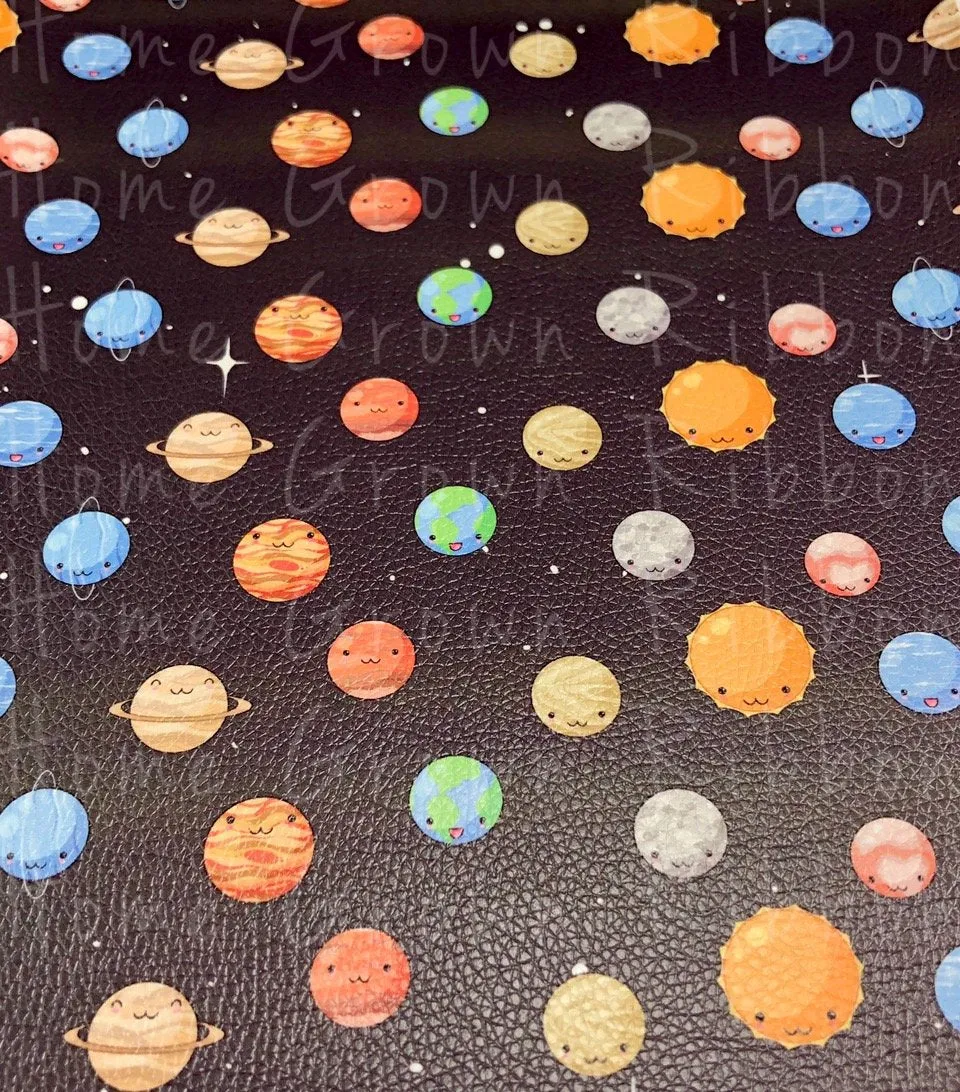 Planets Faux Leather Sheet USDR