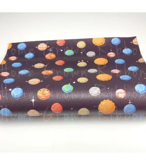 Planets Faux Leather Sheet USDR