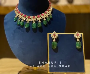 Polki diamond necklace polki jewelry diamond jewelry silver jewelry indian wedding jewelry south indian gold jewelry designs -SHABURIS