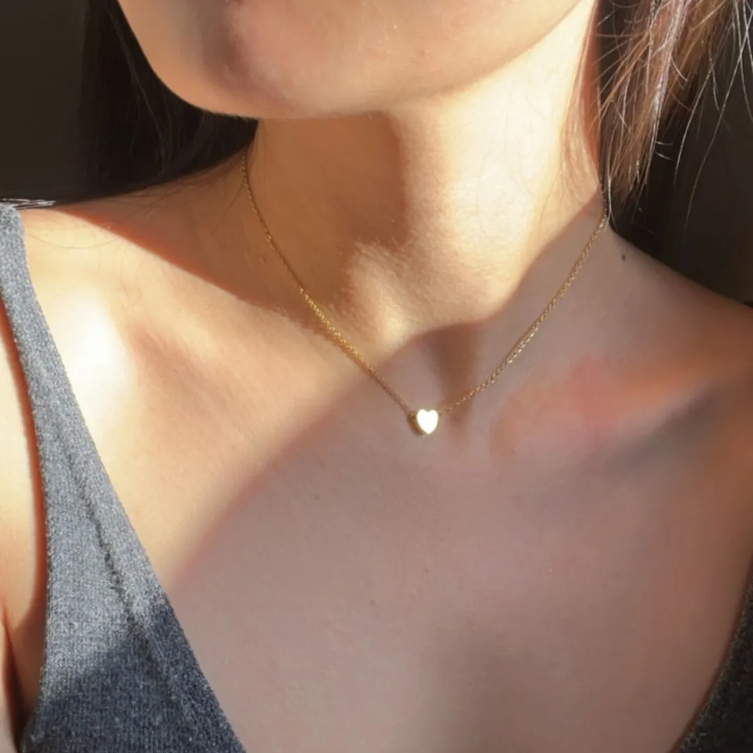 *PRE-ORDER 3D Heart Gold Filled Necklace