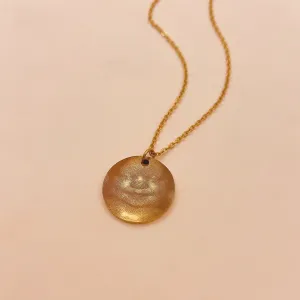 PRE-ORDER Single Sided Lazer Engraved 20MM Disc Necklace - ACTUAL PHOTO