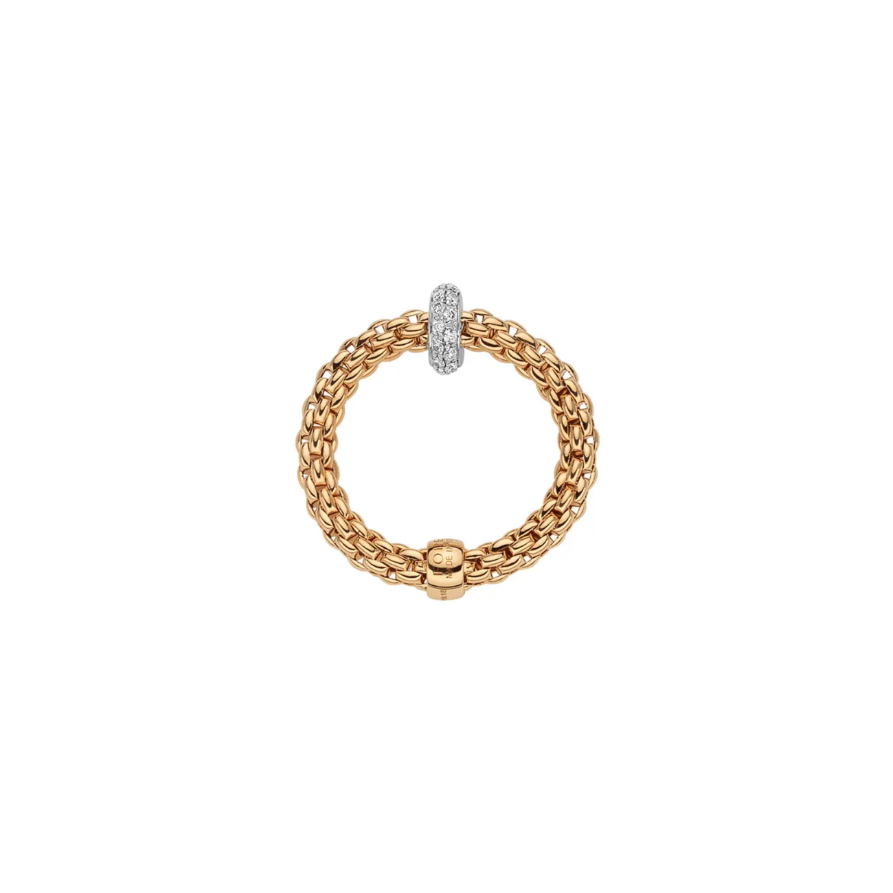 Prima 18K Yellow Gold & Diamond Rondel Ring