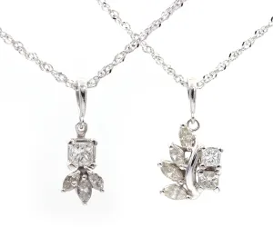 Princess and Marquise Diamond Necklaces Redesign
