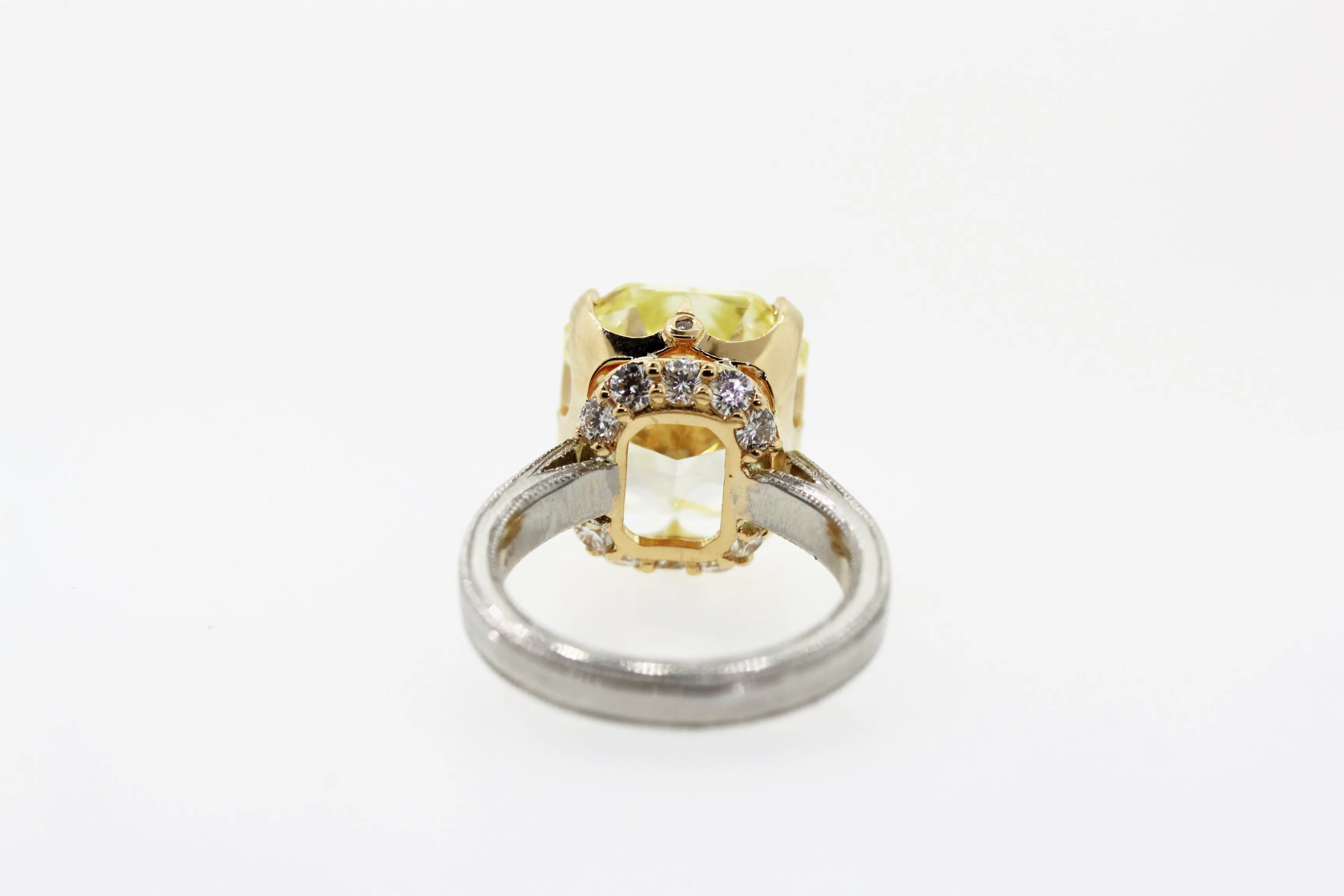 Princess Cut Yellow Diamond Engagement Ring