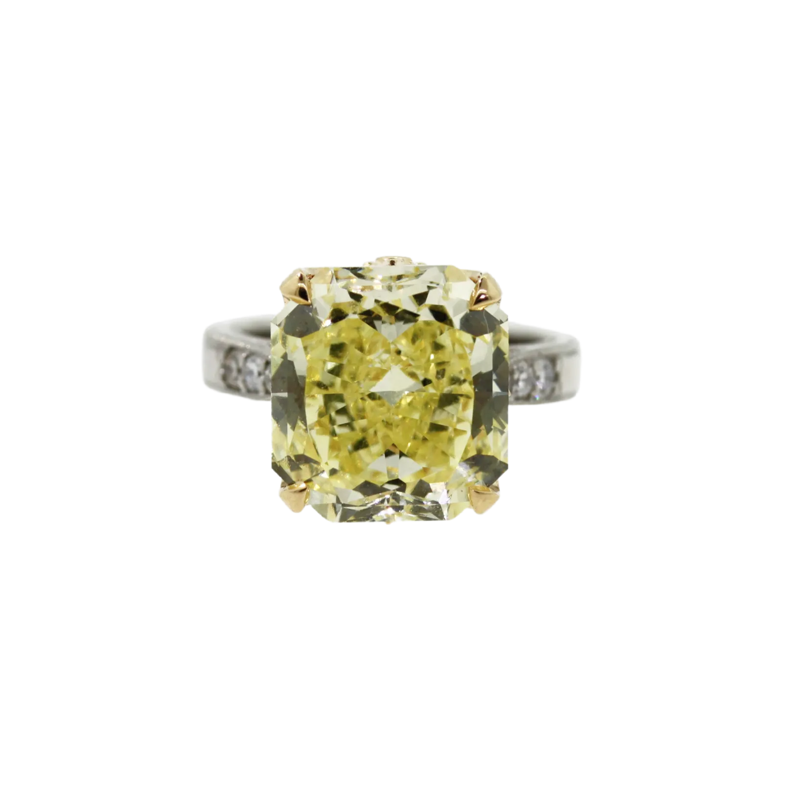 Princess Cut Yellow Diamond Engagement Ring