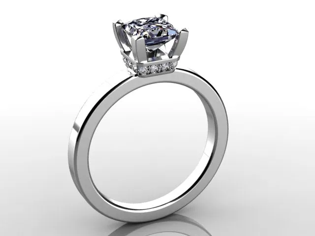 Princess Diamond Engagement Ring From the Christopher Michael Collection