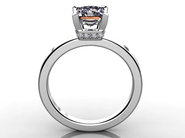 Princess Diamond Engagement Ring From the Christopher Michael Collection