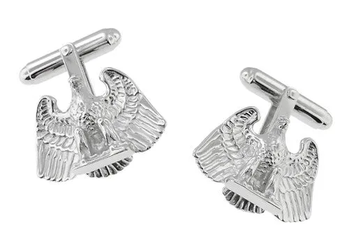 Proud Eagle Cufflinks in Sterling Silver