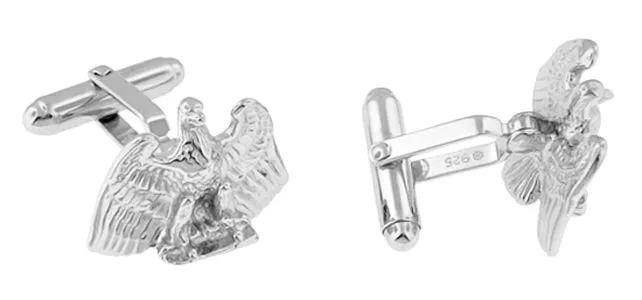 Proud Eagle Cufflinks in Sterling Silver