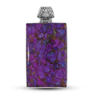 Purple Turquoise Silver Pendant