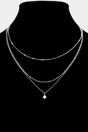 Quatrefoil Layered Necklace