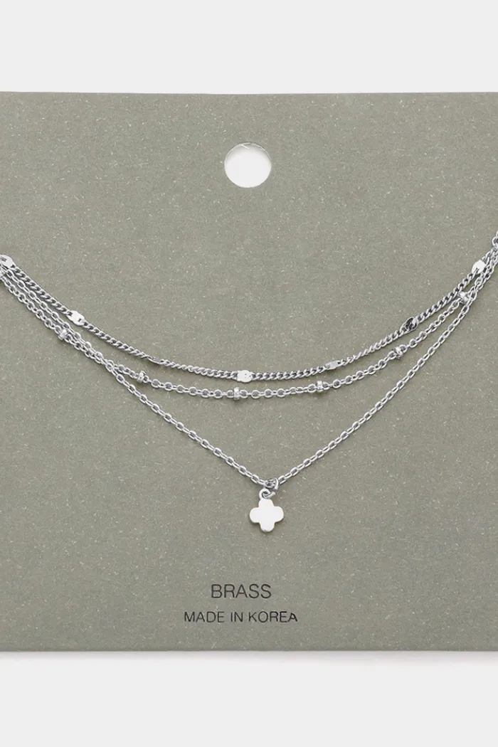 Quatrefoil Layered Necklace
