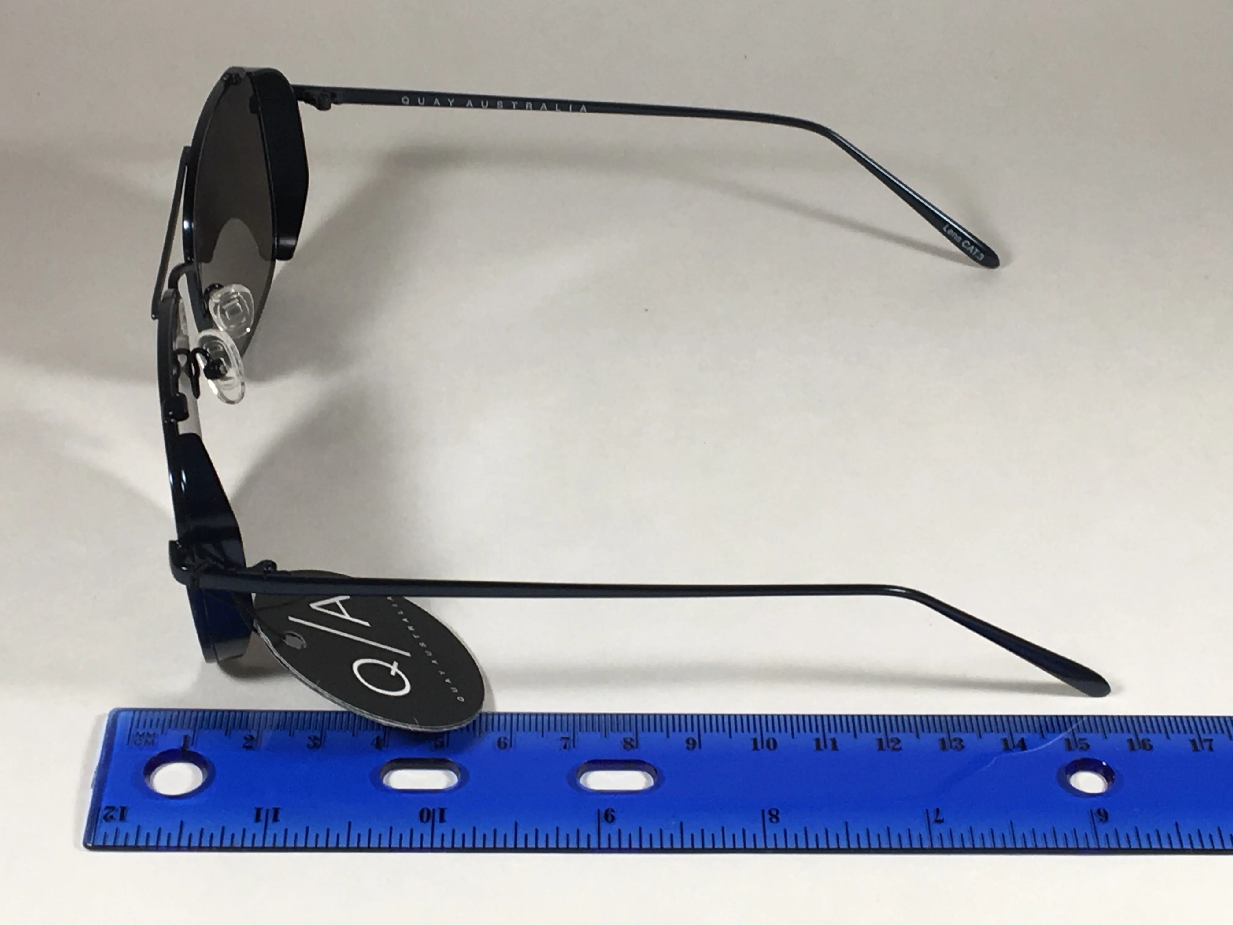 Quay Weekend Warrior Pilot Sunglasses Aviator Dark Navy Metal Silver Mirror Lens QM000198 NVY/SLV