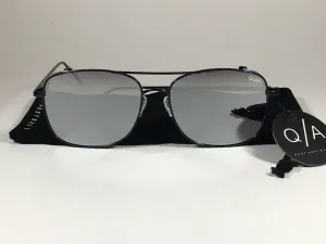 Quay Weekend Warrior Pilot Sunglasses Aviator Dark Navy Metal Silver Mirror Lens QM000198 NVY/SLV