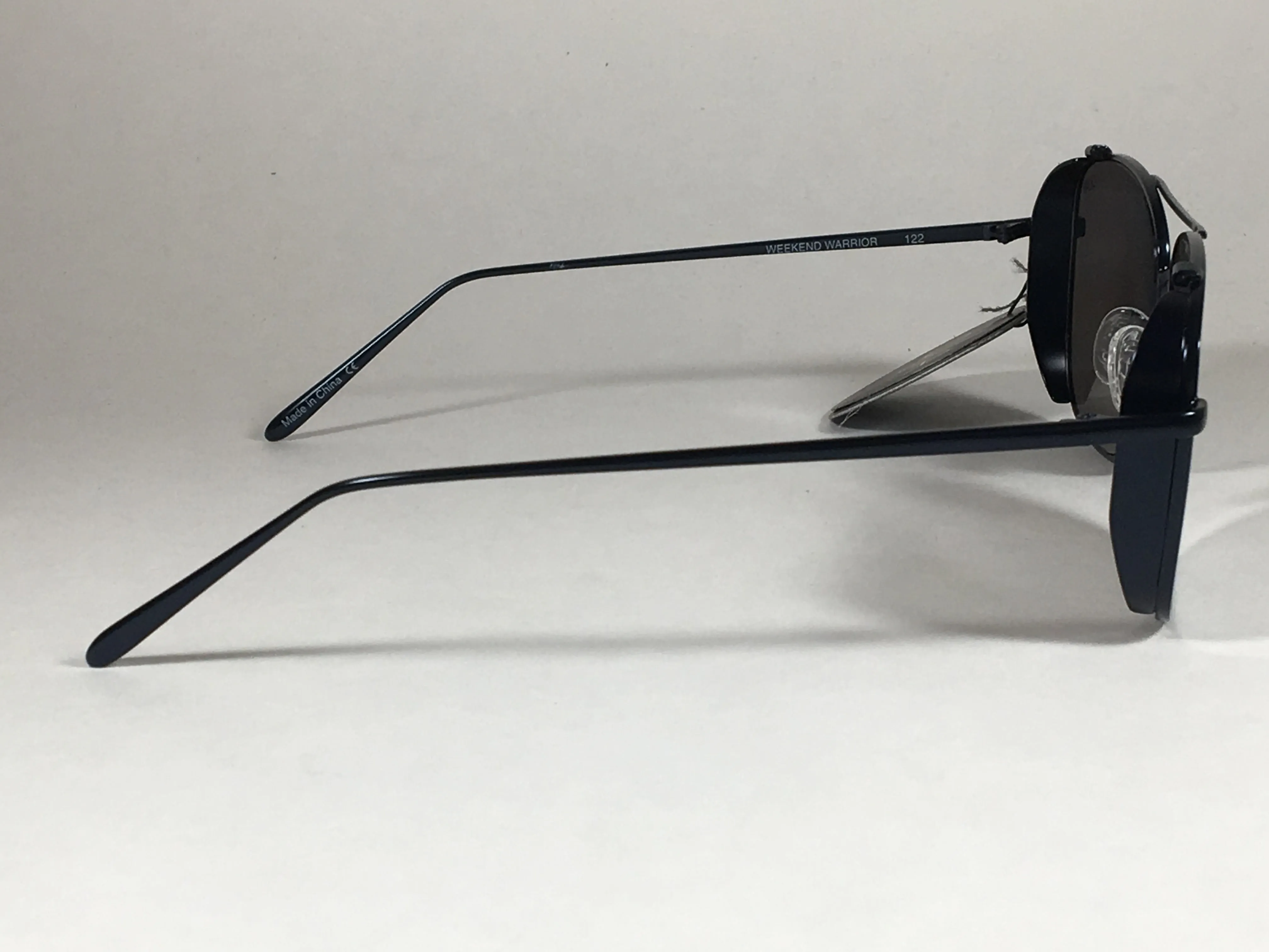 Quay Weekend Warrior Pilot Sunglasses Aviator Dark Navy Metal Silver Mirror Lens QM000198 NVY/SLV