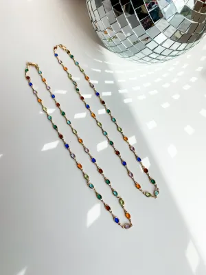 Rainbow Gemstone Layering Necklace