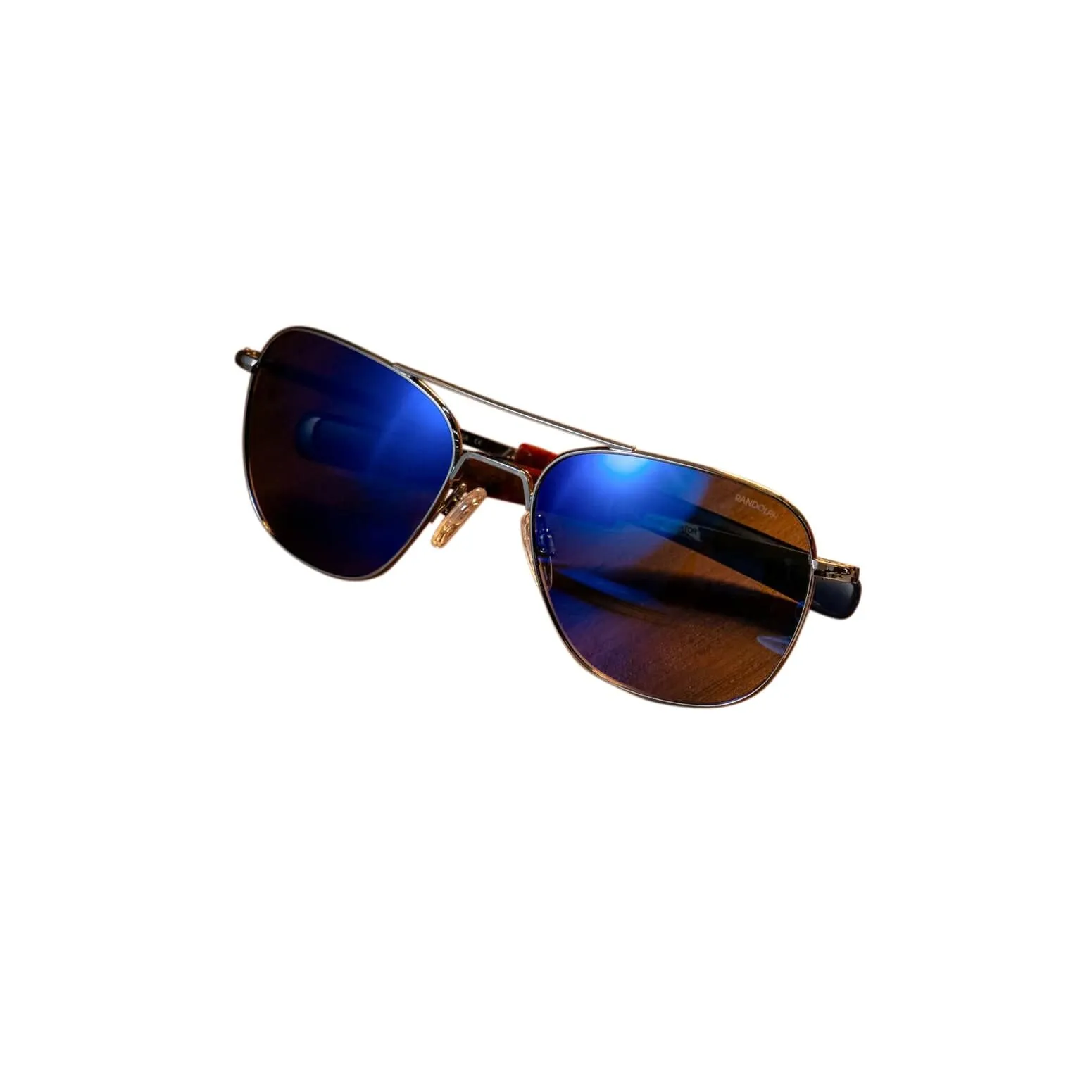 Randolph Aviator Gunmetal Bayonet Nautical Blue / Cabin Oak Skyforce Nylon Non-Polarized Atlantic Blue